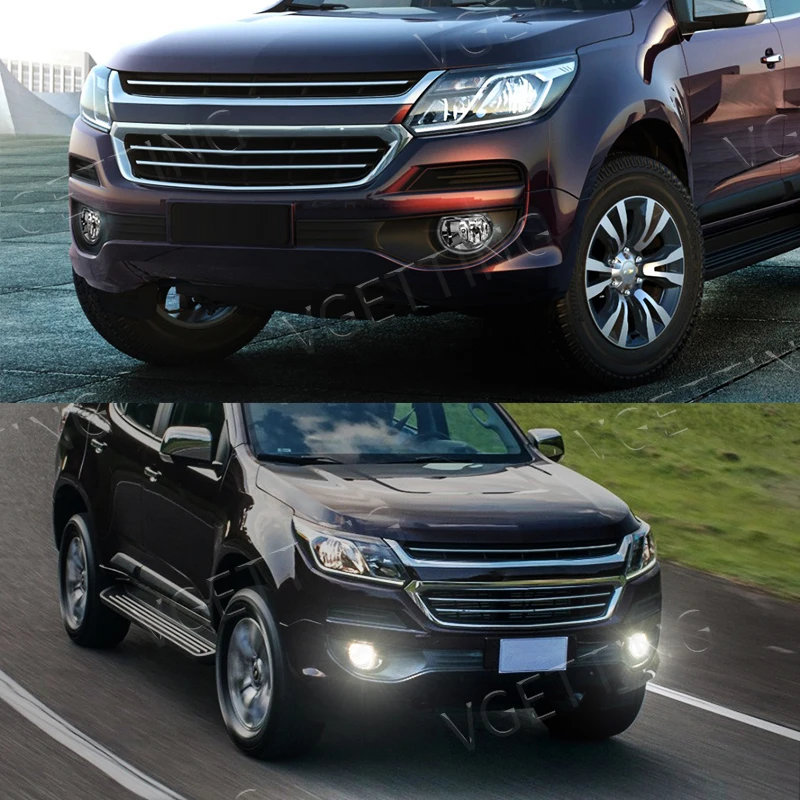 Led Fog Light Foglamps For Chevrolet Colorado/Trail Blazer/S10 2016-2020 With Chrome Auto Car Driving Daylamp Accessories