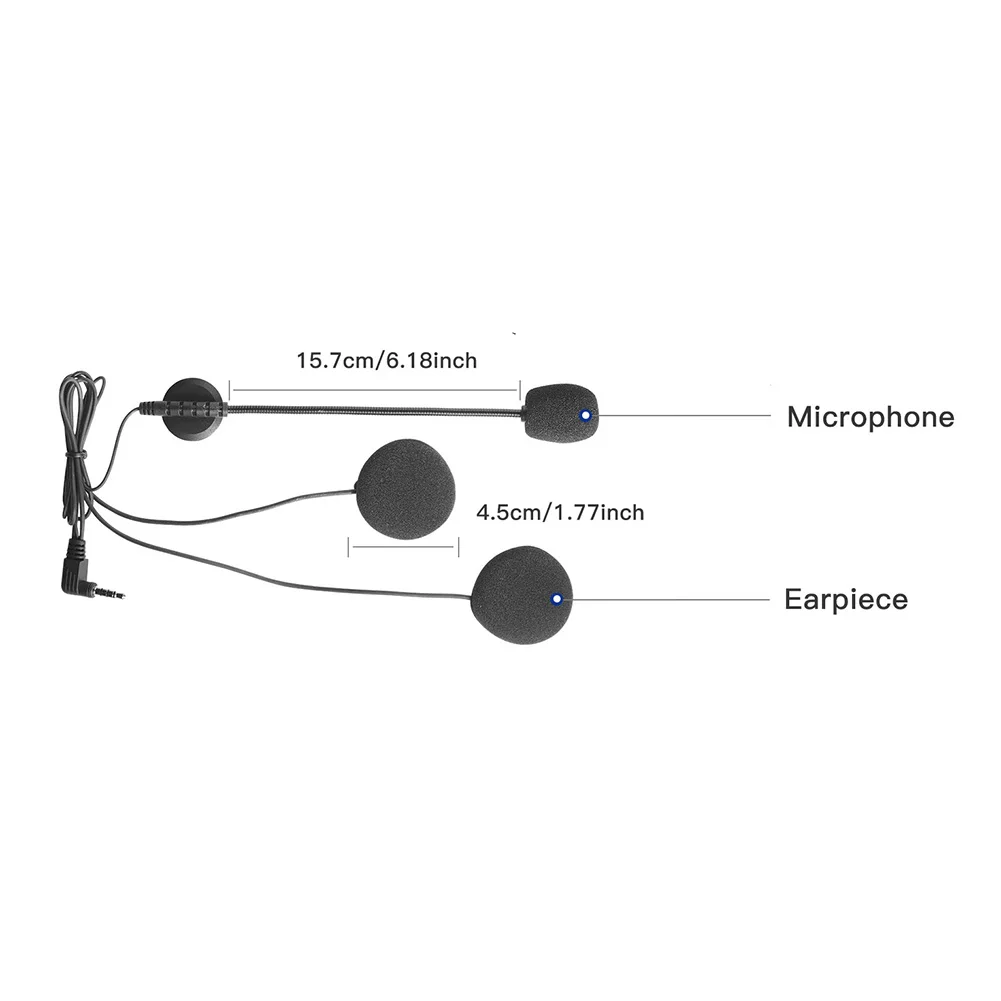 ميكروفون مكبر صوت متوافق مع بلوتوث للدراجات النارية سماعة رأس لجهاز الاتصال الداخلي BT للدراجات النارية سماعة رأس V4 V6