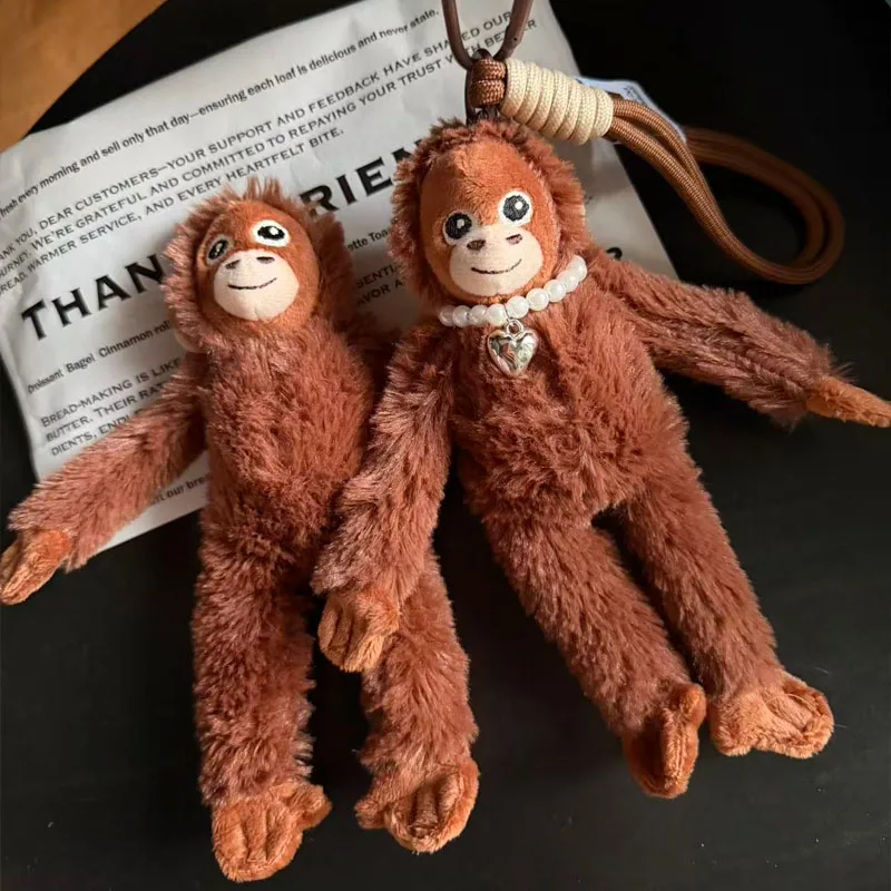 

Плюшевая кукла-обезьянка 20 см, милый брелок-подвеска для сумки, мягкая игрушка-брелок для рюкзака, плюшевые куклы