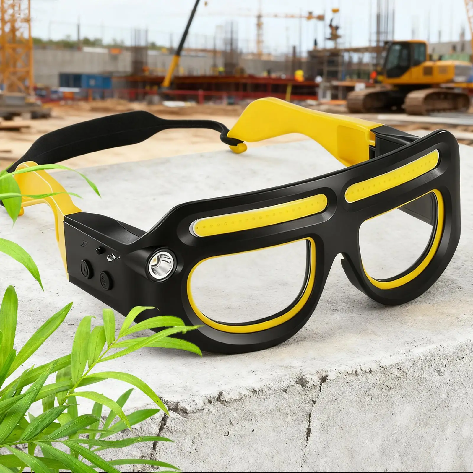 Reading Glasses With Lights 5-Modes Waterproof Rechargeable Eyewear Motion Sensor & Touch Control Light Up Eyewear For Running