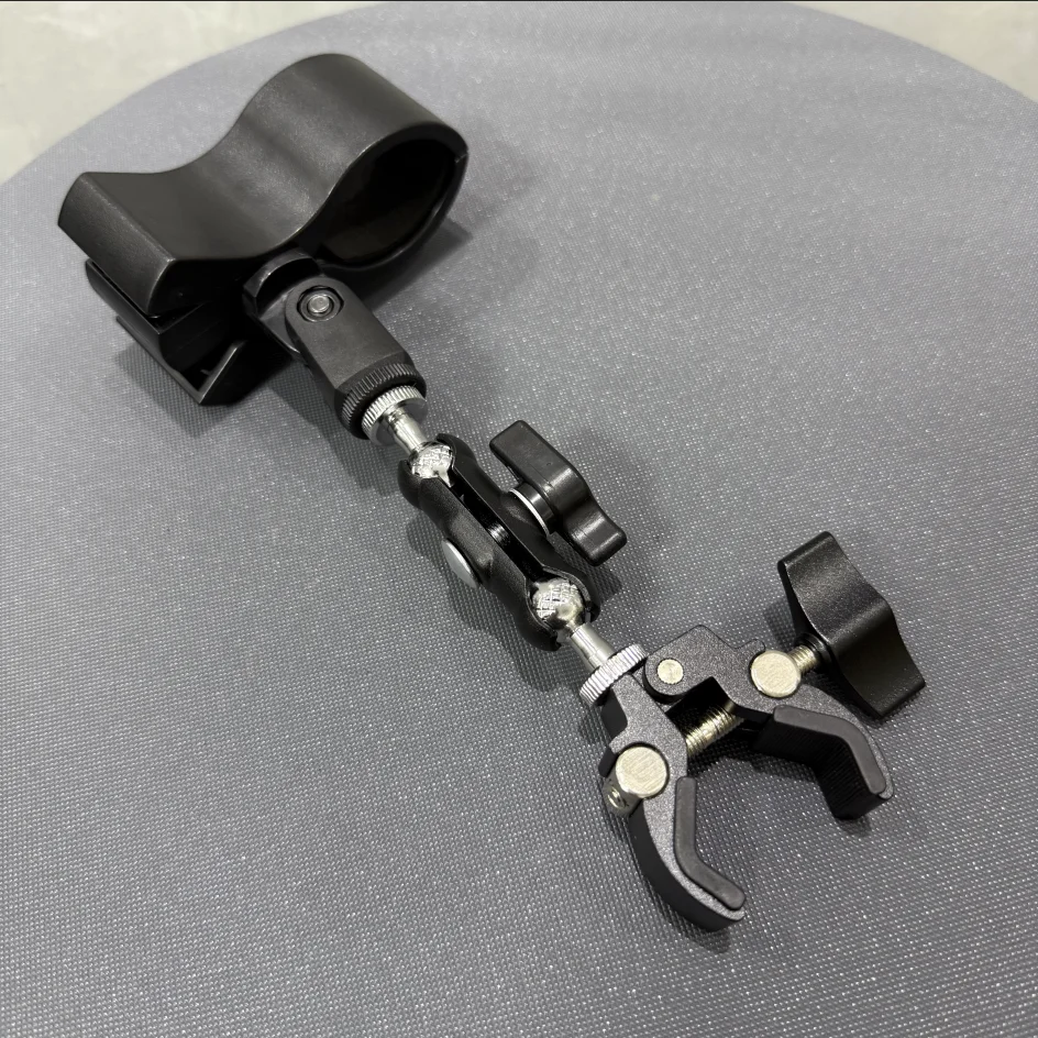 

Handheld Fan Stand Clip Large Clamp 360-Degree Rotating Joint Stroller Fan Clip Phone Holder Microphone Clip for Street Vendors