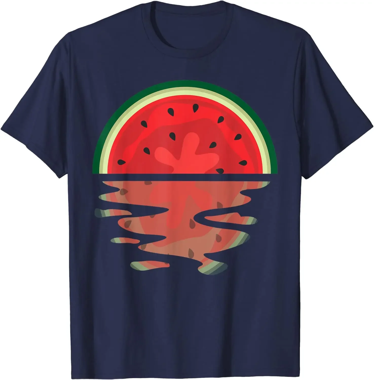 Cute Watermelon Vintage Sunset Summer Vibes Fruit T-Shirt