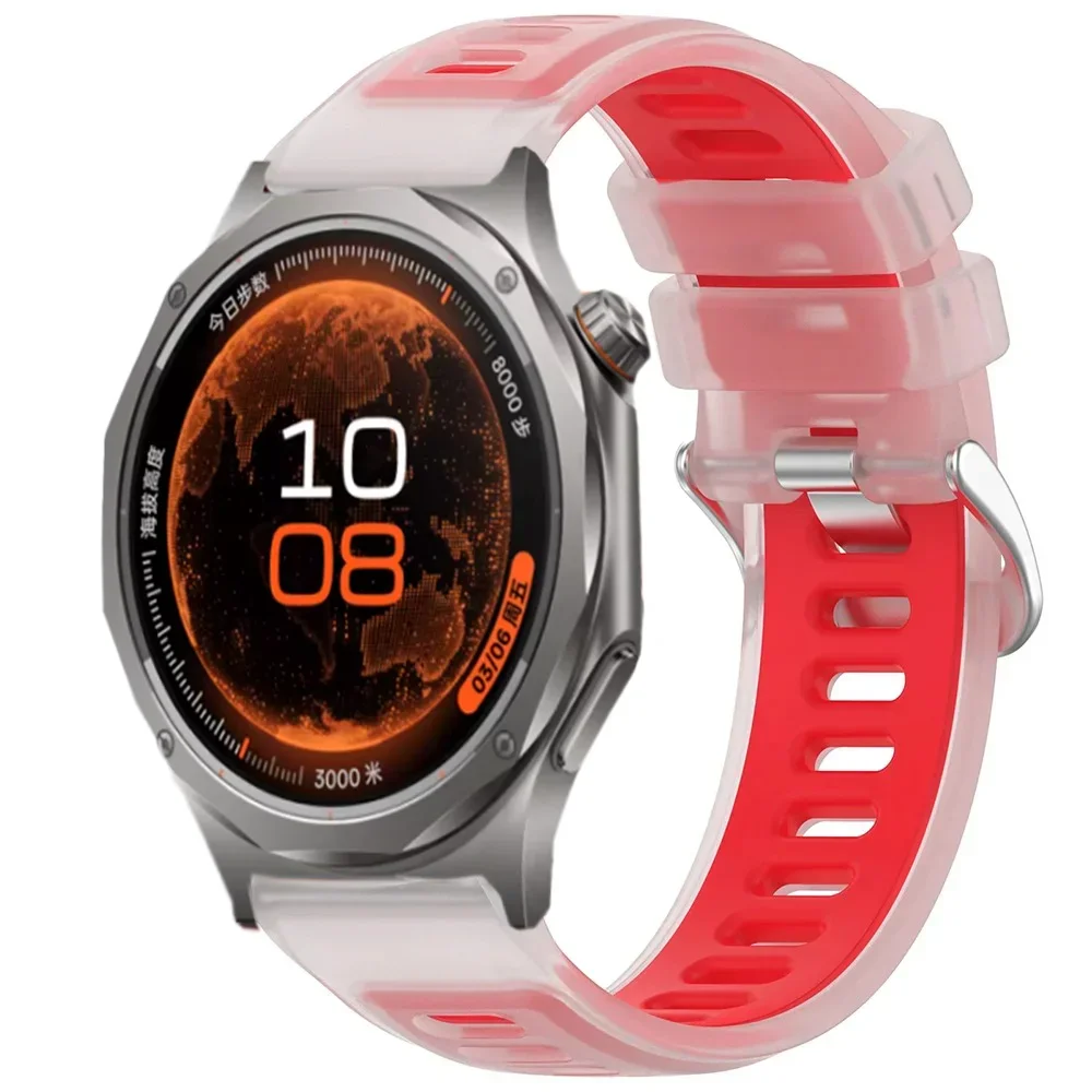 20mm 22mm Translucent Silicone Strap For OPPO Watch S X3 X2 X Replaceable Band For Oneplus Watch 4 3 2 2R Lite Huawei Ultimate 2