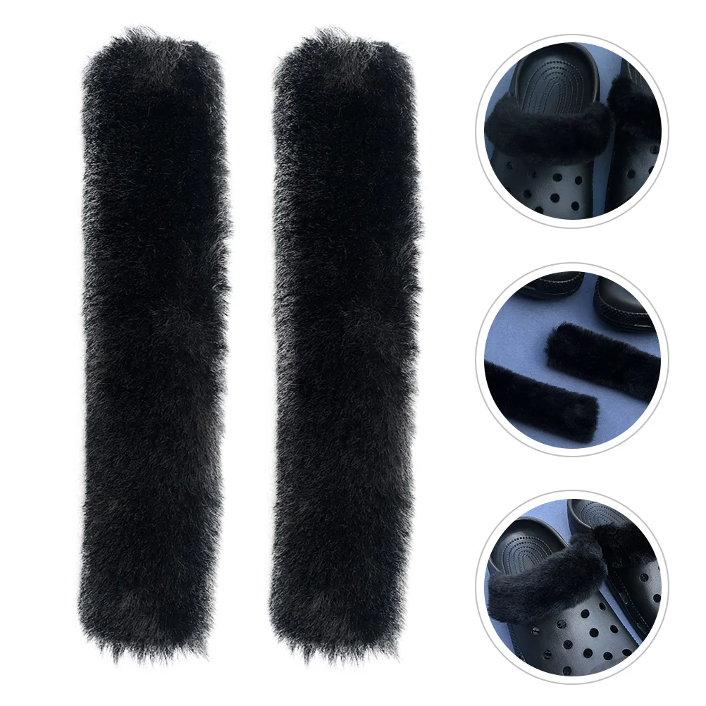 Shoe Lace Covers Soft Furry Decor for Slippers Woman Sandals Fuzzy Women Detachable Kids Laces