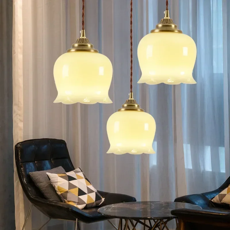 Exquisite Retro Pendant Lights Entrance Hallway Bedroom Pendant Lamps