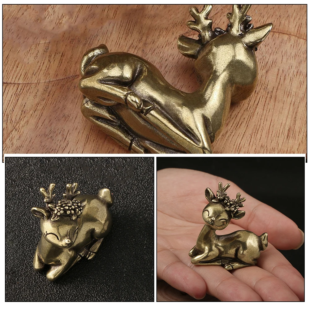 

Deer Ornament Animal Statue Decor Creative Brass Decorations Decorate Statues Craft Figurine Lovers