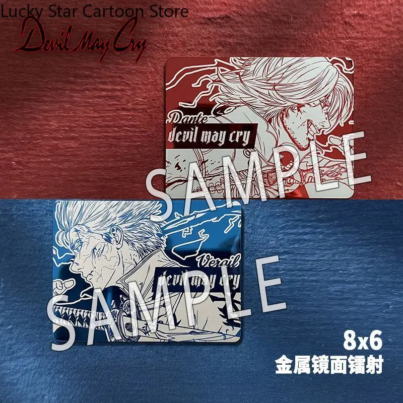 

Japanese Game Anime Devil May Cry Dante Nero Metal Mirror Surface Badge Cosplay Gift Halloween Collection Birthday Gift Xmas