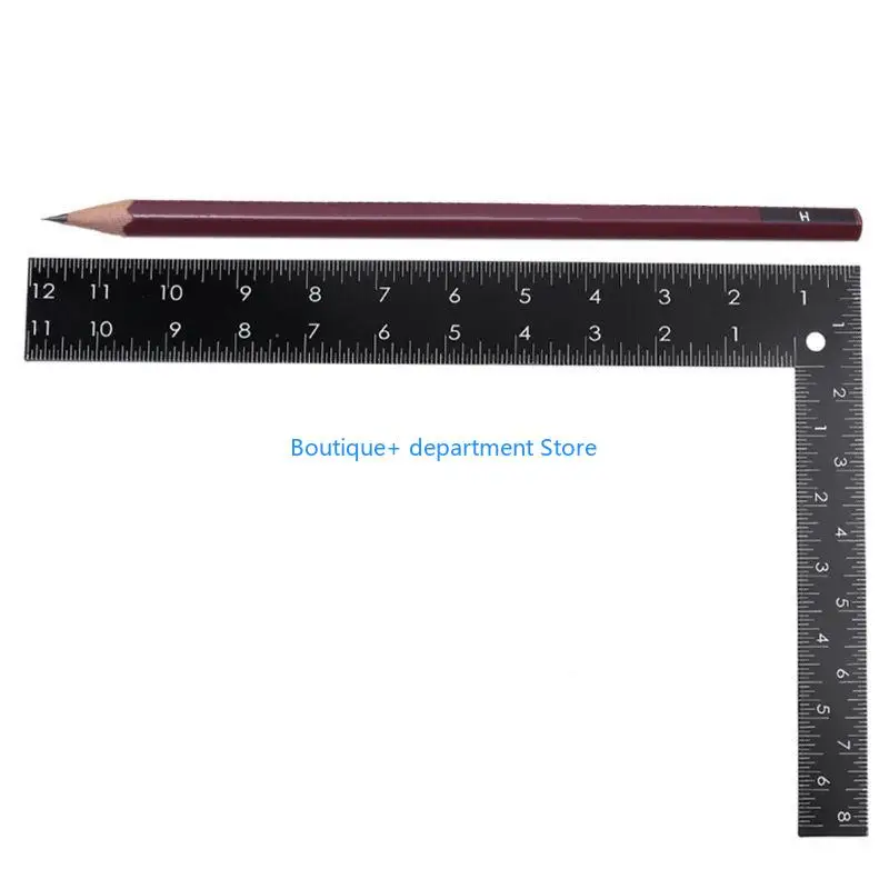 E1PD Carpenter Square Framing Square 8 inch x 12 inch L Square Ruler Framing Ruler Carpenter Square L Ruler Ruler