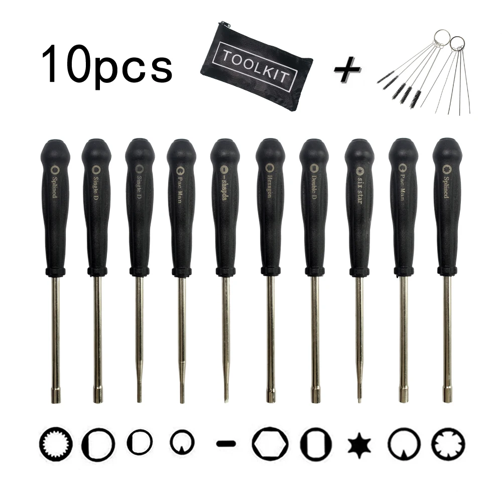 10pcs/8pcs Professional Chainsaw Car Motorcycle Universal Carburetor Adjustment Tool Screwdriver Cleaning Brush Set Repair Kit