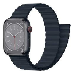 strap For Apple watch band 45mm 44mm 40mm 41mm Ultra 49mm 38 42mm Magnetic Silicone Bracelet correa iWatch series 9 7 6 SE 5 3 8