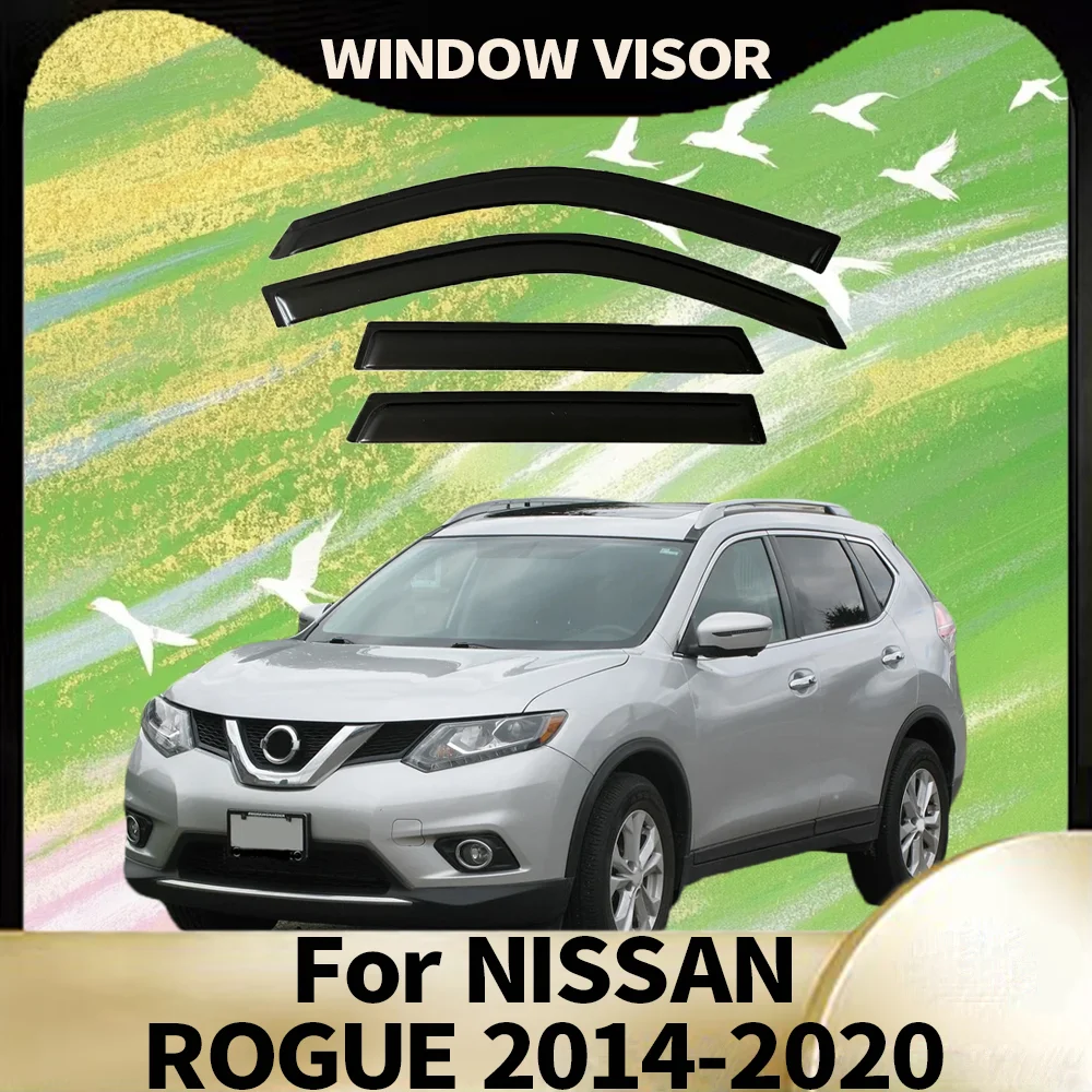 

Window Visor for NISSAN ROGUE 2014-2020 Wind Deflectors Rain Guards Door Visor Vent Shades Ventvisor Exterior Parts