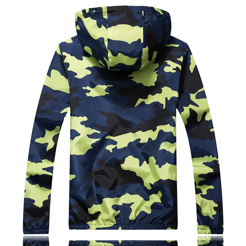 Veste de camouflage transfrontalière pour hommes, nouvelle veste ample à capuche à la mode, grande taille, version coréenne, camouflage transfrontalier windbr