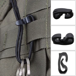 10pcs/pack Outdoor Strapping Plastic Hook Rope Buckles Elastic Rope Cord Bungee Ties With Hook Camping Backpack Bag Parts