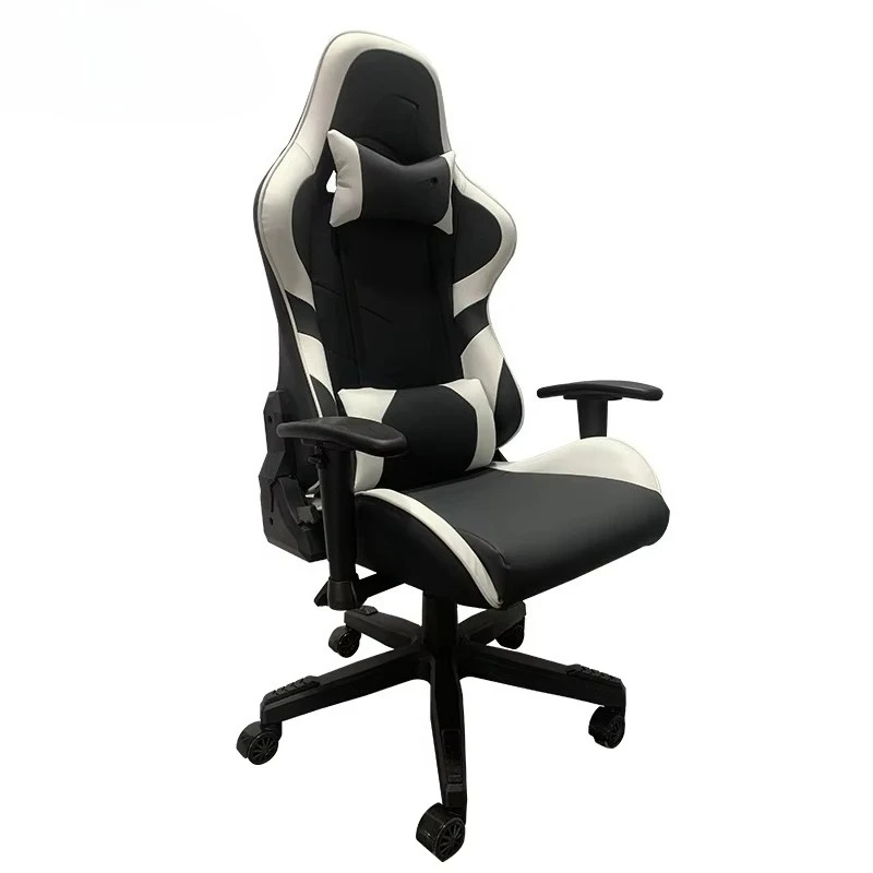 Wholesale Black and White Colors Ergonomic Comfortable Leather High Quality Gaming Race Reclination Chair