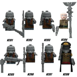 Hot Tos Medieval Knight Pyro Soldier Sergeant Building Blocks Action Figures Accessories Helmet Armor Children Toys Gifts