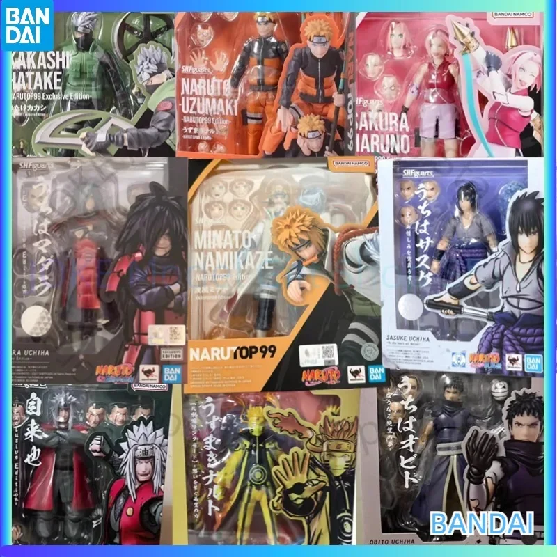 

Original Bandai SHF NARUTO ITACHI UCHIHA NARUTOP99 EDITION Figure Finished Model kit Anime Action Toy Gifts for kids in shock