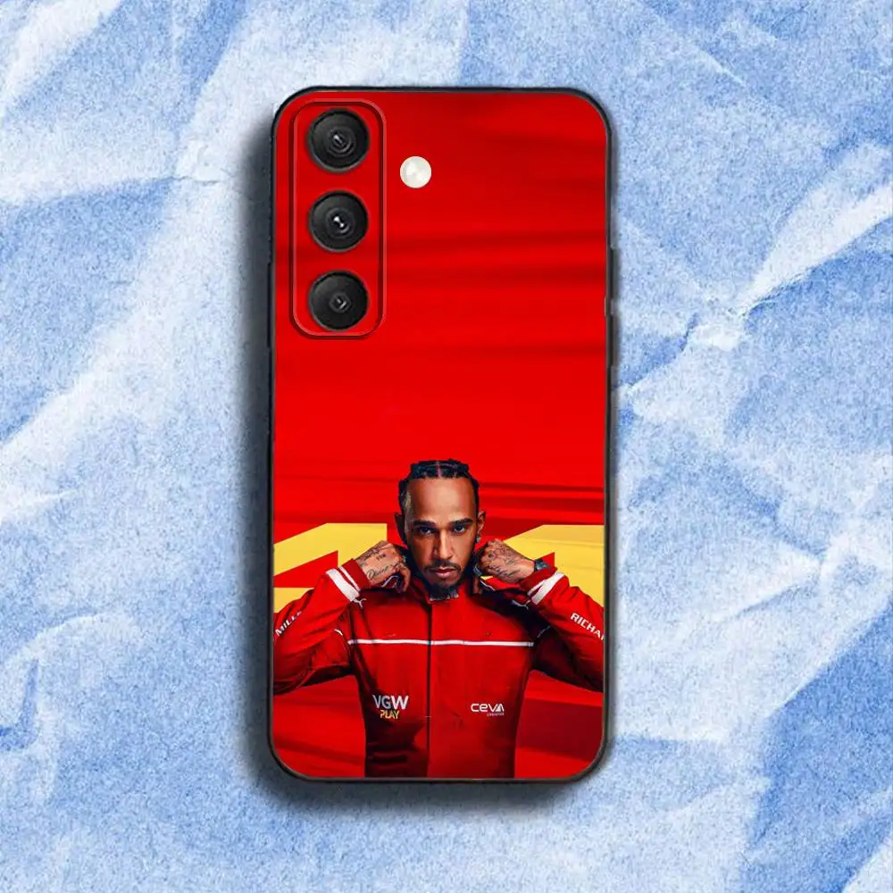 Etui na telefon 44 L-Lewis H-Hamilton-ES do Samsunga S 25,24,23,22,30,21,10,9, Ultra, Plus, Lite, FE, 4,5G, czarne, miękkie etui
