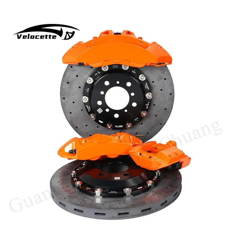 Big Braking Kit Front M5 6 Piston Rear GT4 4-pot Handbrake Brake Caliper Carbon Ceramic Disc For A1 A2 A3 A4 A5