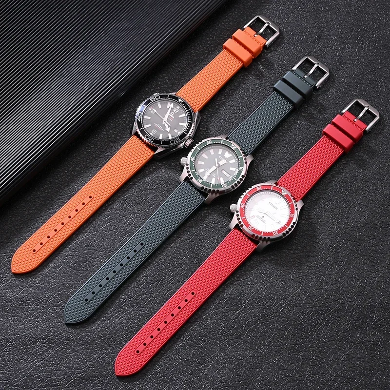 2025fkm strap20mm22mmwaterproof fluoro borracha pulseira de relógio de liberação rápida para omega seikofor rolex água fantasma pulseira acessórios