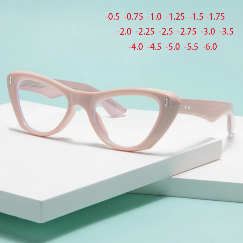 

Cat Eye Computer Optical Spectacles Women Anti Blue Rays Prescription Glasses For The Nearsighted 0 -0.5 -0.75 To -6