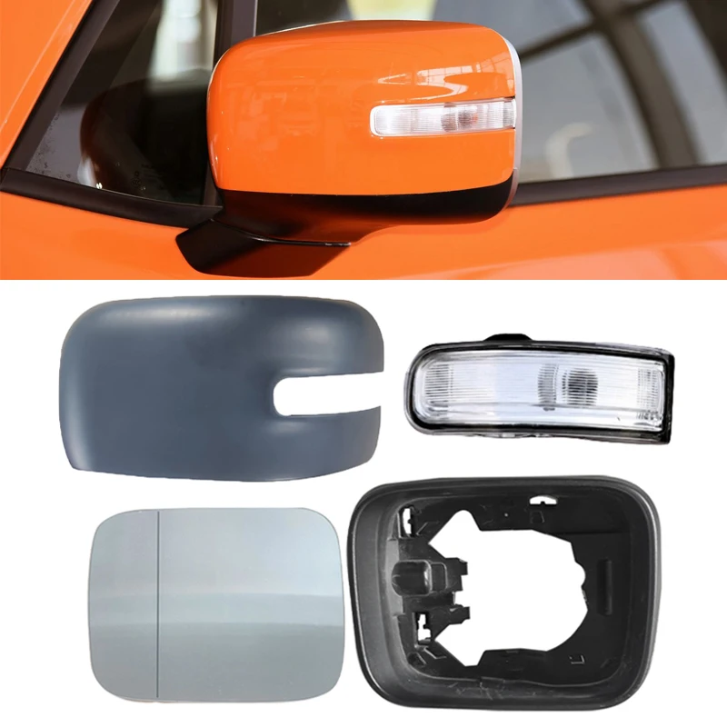 

For Jeep Renegade 2016-2023 Car Exterior Rearview Side Mirror Heated Warming Glass Cover Housing Frame Turn Signal Light