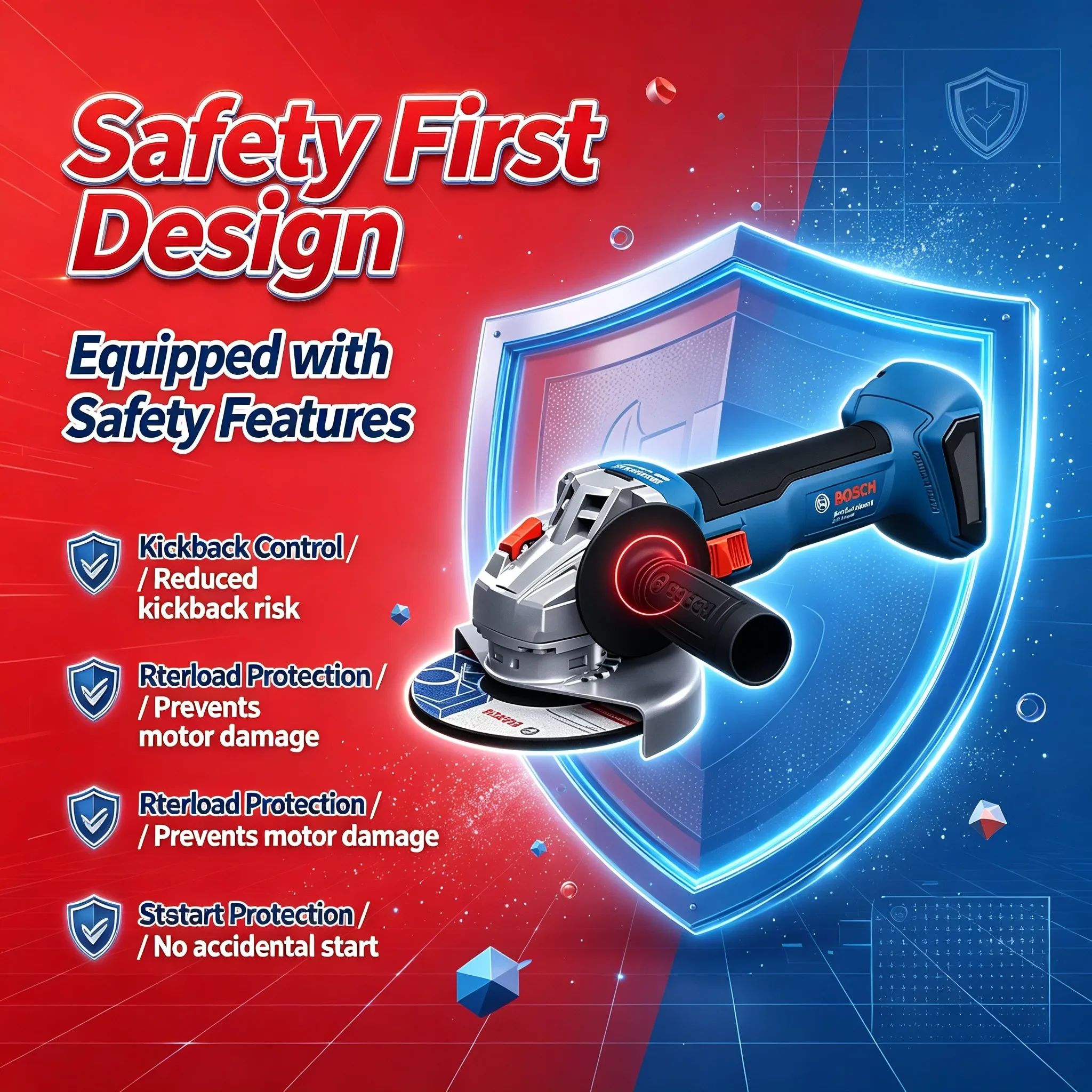 Bosch Professional GWS 18V-8 Angle Grinder, Reliable Cordless Power for All Cutting & Sanding Tasks