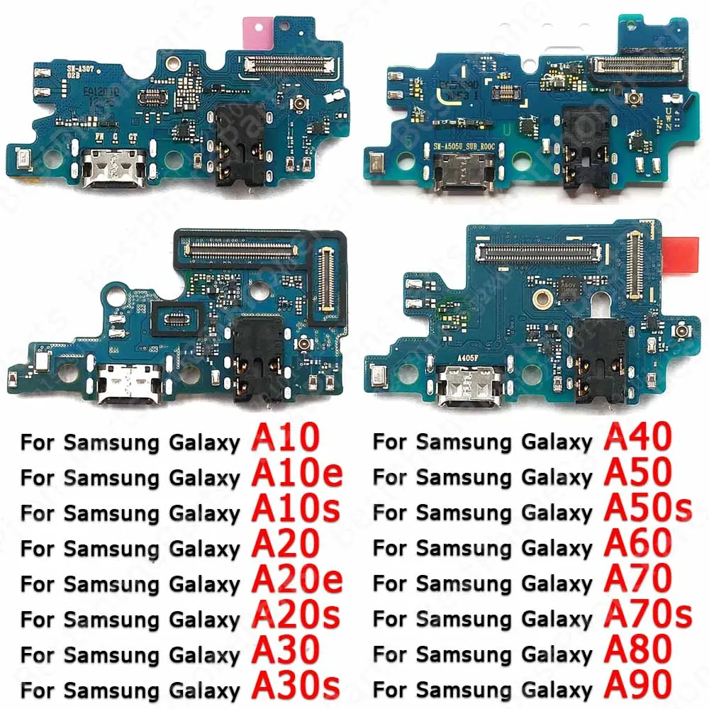 For Samsung Galaxy A70 A80 A90 A10 S A10e A20 E A20s A30 A40 A50 A60 Charging Port Usb Connector PCB Charge Board Parts