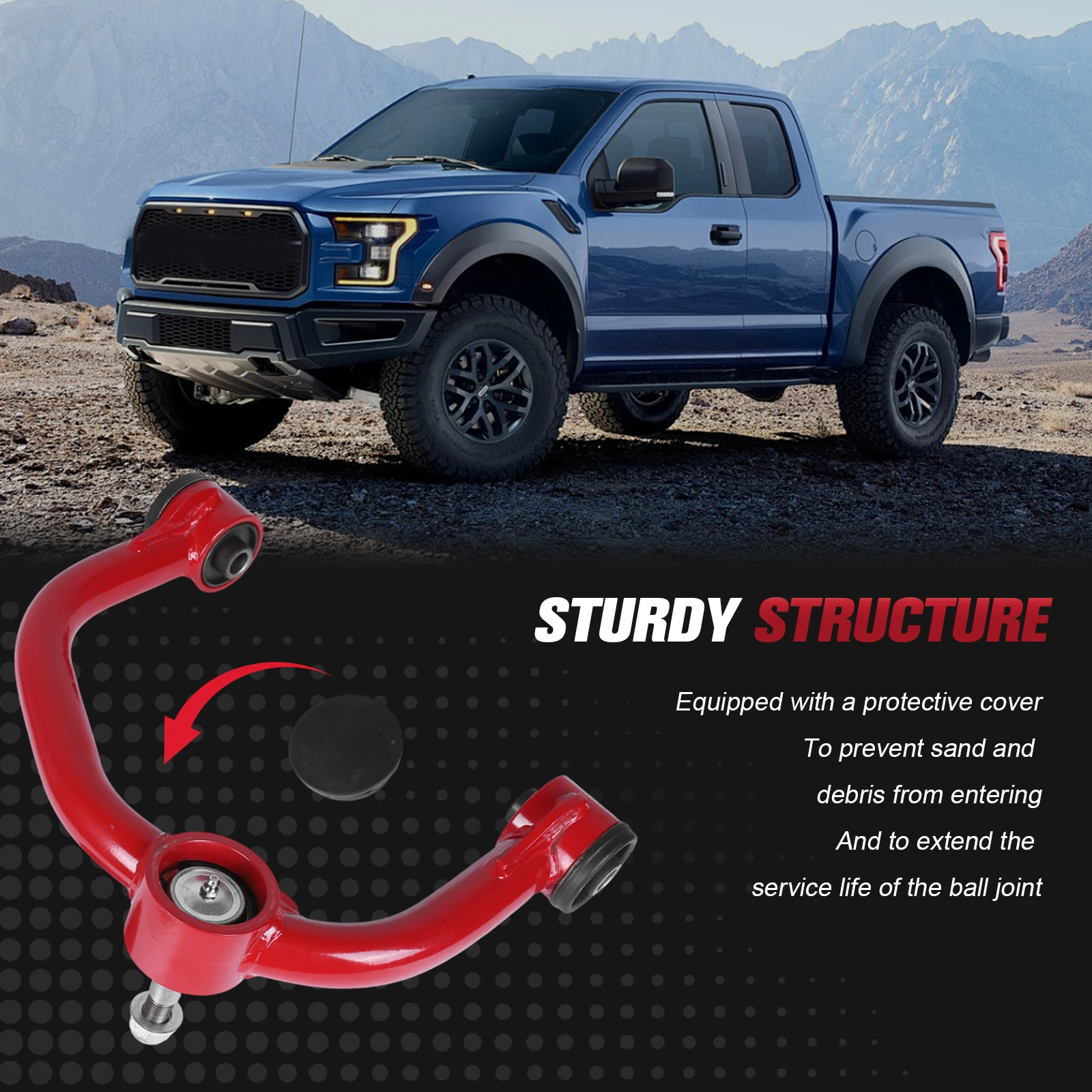 2pcs Front Upper Lift Replacement Control Arms Ball Joints Kit Set for Ford F-150 11-16