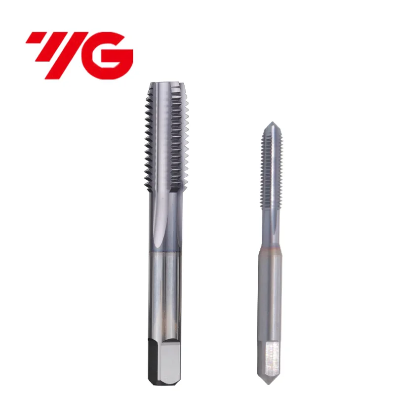 YG  Straight Grooved Flute TapSolid Carbide HRC50-65 M0.8 M1M1.4M2M3M4M6M8M10M12M14M16 Machine TICN-Coating Taps