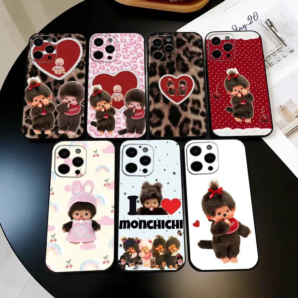 

Cute baby M-monchhichis-s Phone Case Silicone Soft For IPhone 17 16 15 14 13 12 11 X XR Plus Pro Max Plus