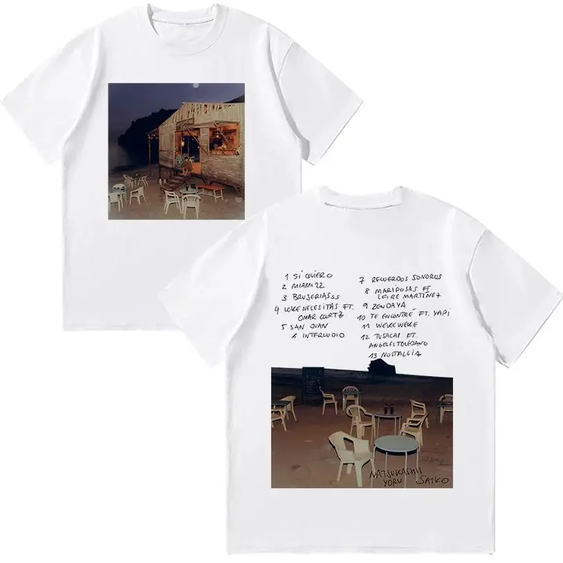 

Y2K Top Saiko Natsukashii Yoru футболка рэпер SAIKO Album Merch футболка модная хип-хоп негабаритная футболка с короткими рукавами унисекс хлопок