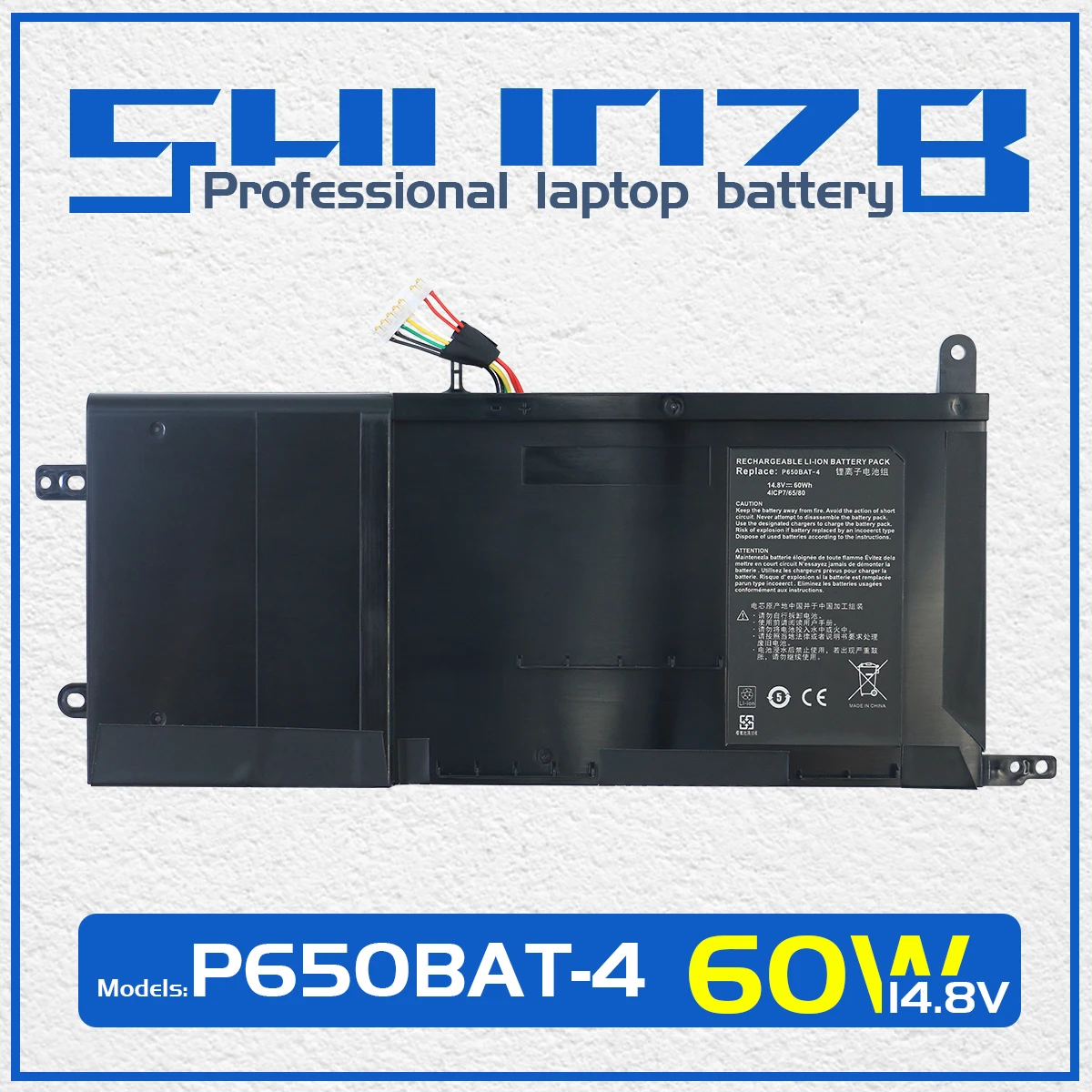 

P650BAT-4 Laptop Battery For Clevo P650 P651 P655 P671 RA P670-RG SAGER NP8650 NP8651 NP8652 P6MBAT-4 6-87-P650S-4252 P650SG New