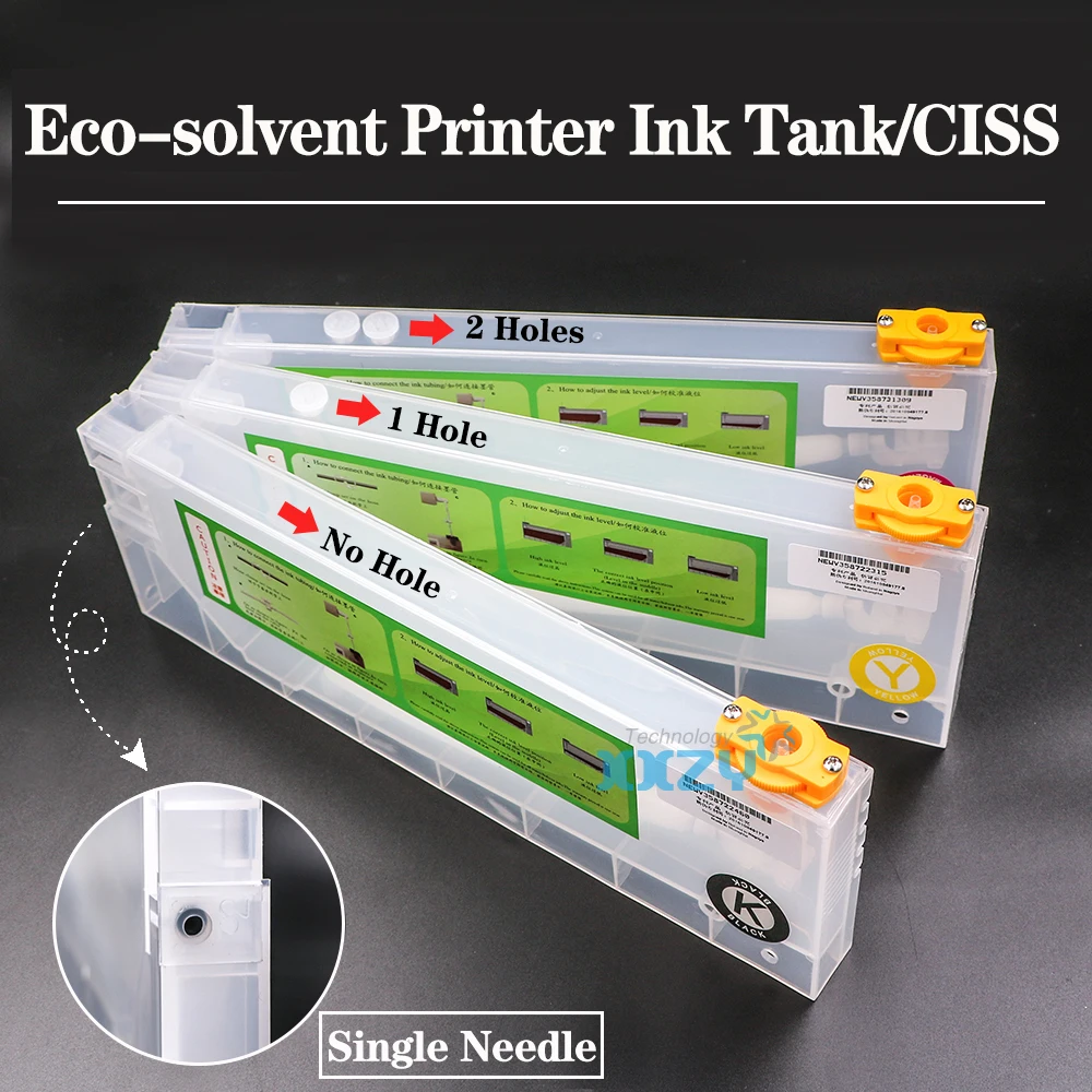 Refill Ink Cartridge Sub Tank with Float for MIMAKI MUTOH Roland Niprint Solvent Eco-solvent Printer 220ml