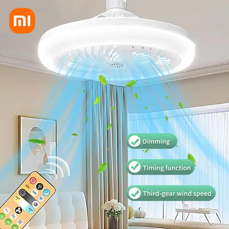 Xiaomi Smart 3 In 1 Ceiling Fan Ceiling LED With Light Remote Control Dimmable Bright Energy Saving E27 Converter Base 85-265V