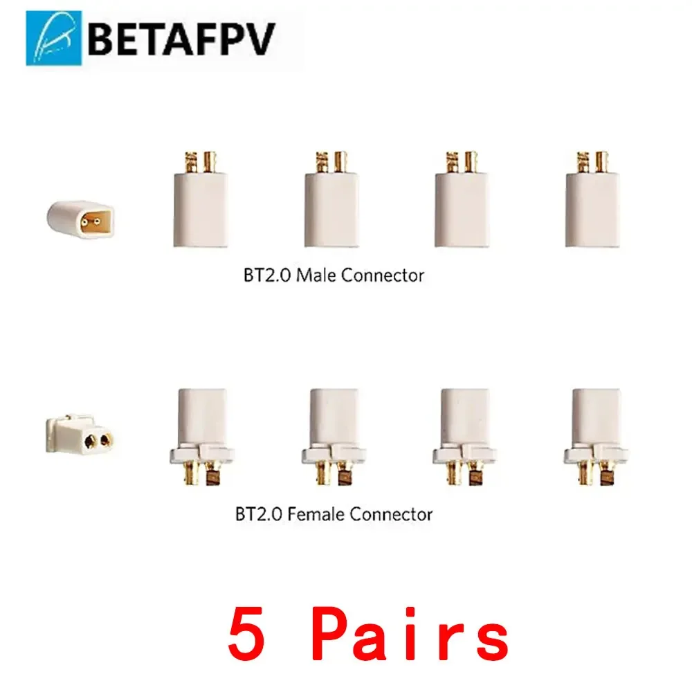 5 Pairs BETAFPV BT2.0 Connectors Female and Male Connector for BT2.0 Charging Battery In Stock