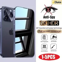 1-5PCS Anti-Spy Glass for iPhone 15 14 13 12 11 Pro Max Mini X XS XR 7 8 6 Plus Privacy Screen Protector For iPhone SE 2020 2022