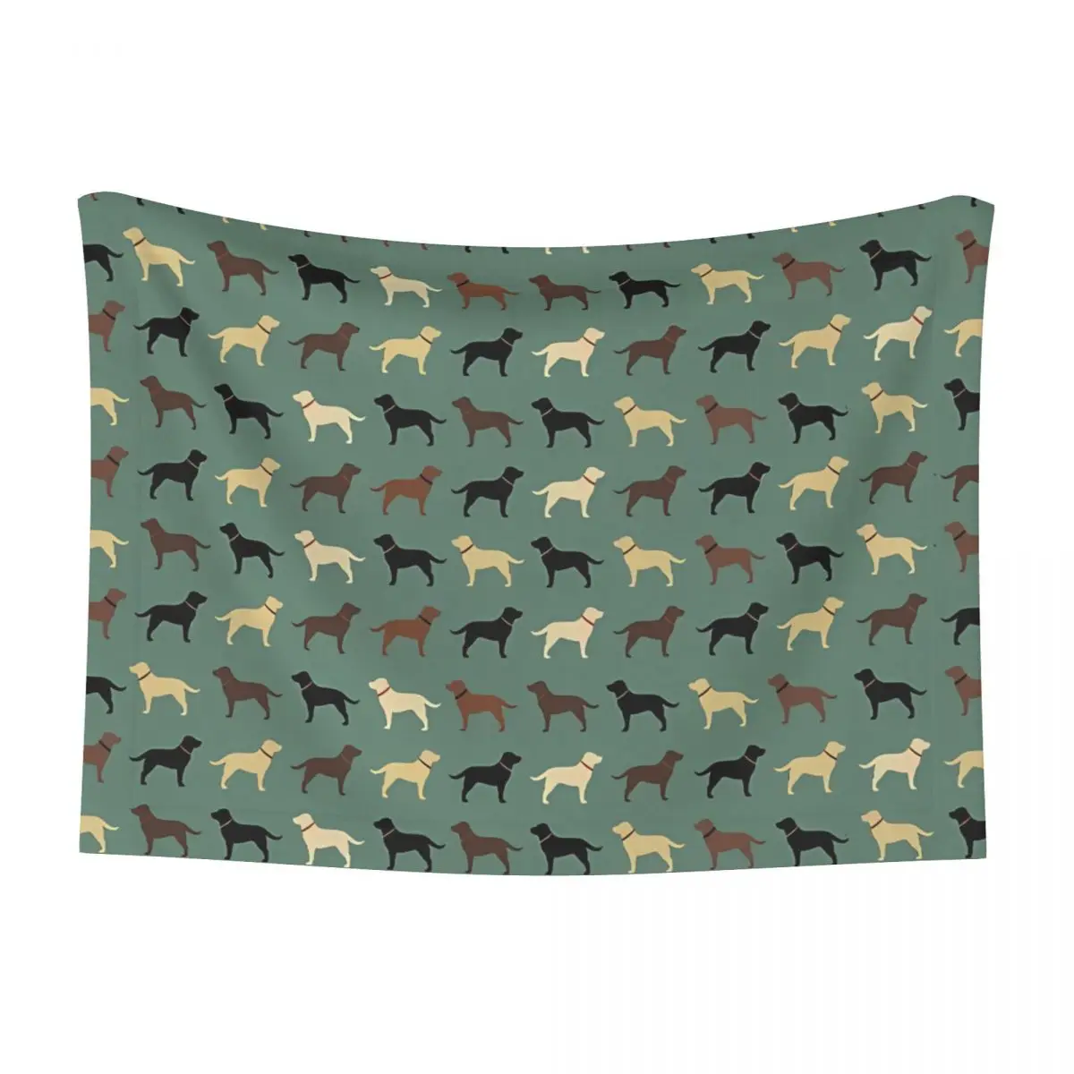 Labrador Retriever Dog Silhouettes Pattern With Chocolate, Yellow, Red And Black Labs Warm Pet Blanket