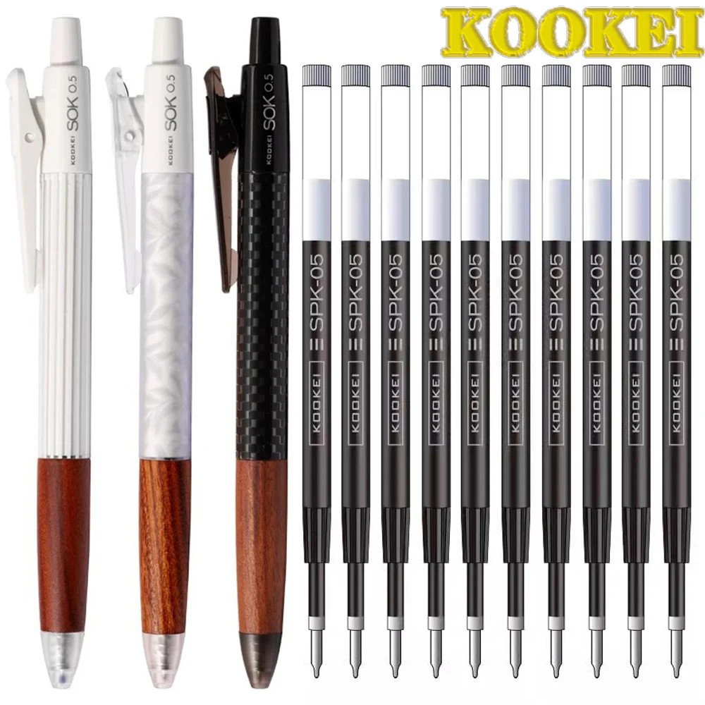 KOOKEI جل القلم سوك CS تلميح 0.5 مللي متر سريعة الجافة خمر قلم خشبي قبضة رخيصة Kawaii القرطاسية العودة إلى المدرسة أنيمي #5