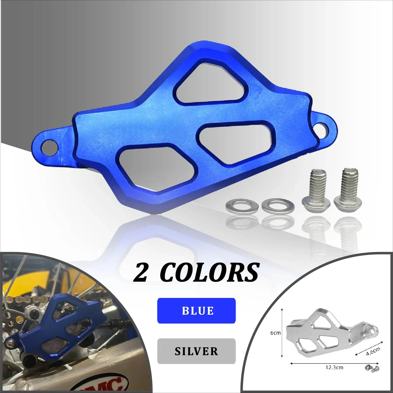 

For Yamaha YZ125 YZ250 YZ125X YZ250X YZ250F YZ450F YZ250FX YZ450F MONSTER NEW 2024 CNC Rear Brake Caliper Guard Protector Cover