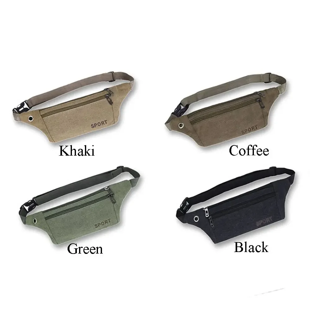 Satchel Casual Wallet Men's Pouch Waist Packs Hip Purse Canvas Belt Bags Fanny Pack