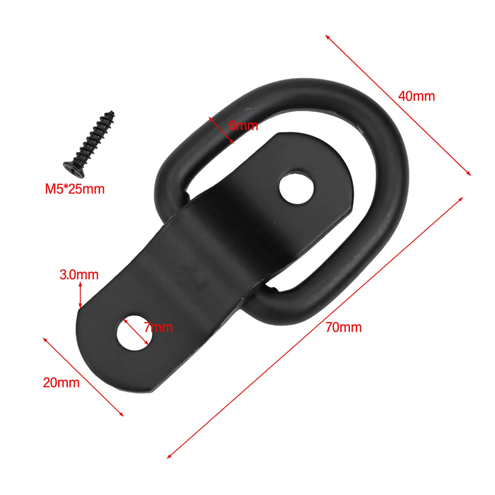 Lashing Rings Heavy-Duty Anchors Transportation 6 Pack Set Convenient Storage Box High-Strength Carbon Steel Auto Fastener