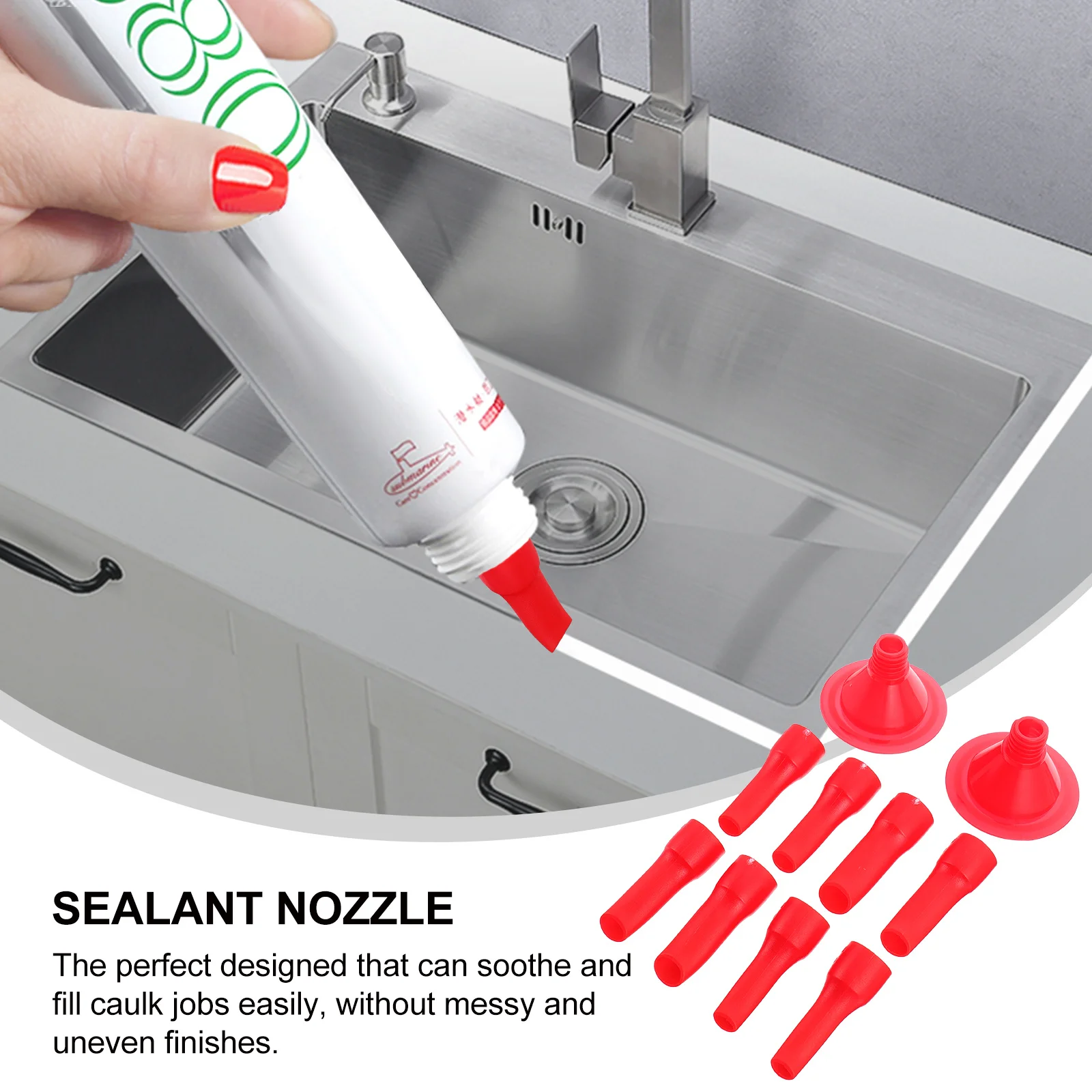 10 قطعة فوهة السد مانع التسرب البلاستيكي للمسة نهائية أملس على الأسطح غير المستوية المطبخ الحمام سقف السيارة نافذة الباب