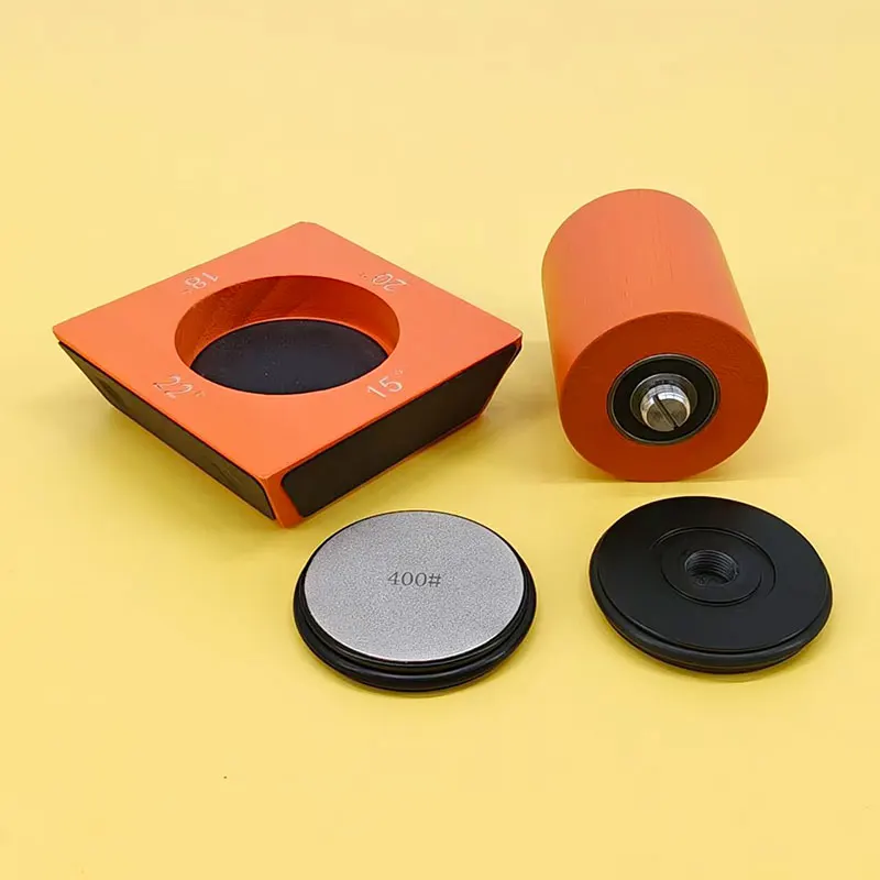 

Оранжевая четырехугольная квадратная точилка для ножей, набор точилок для ножей с вращающимся колесом, точильный камень с вращающимся колесом
