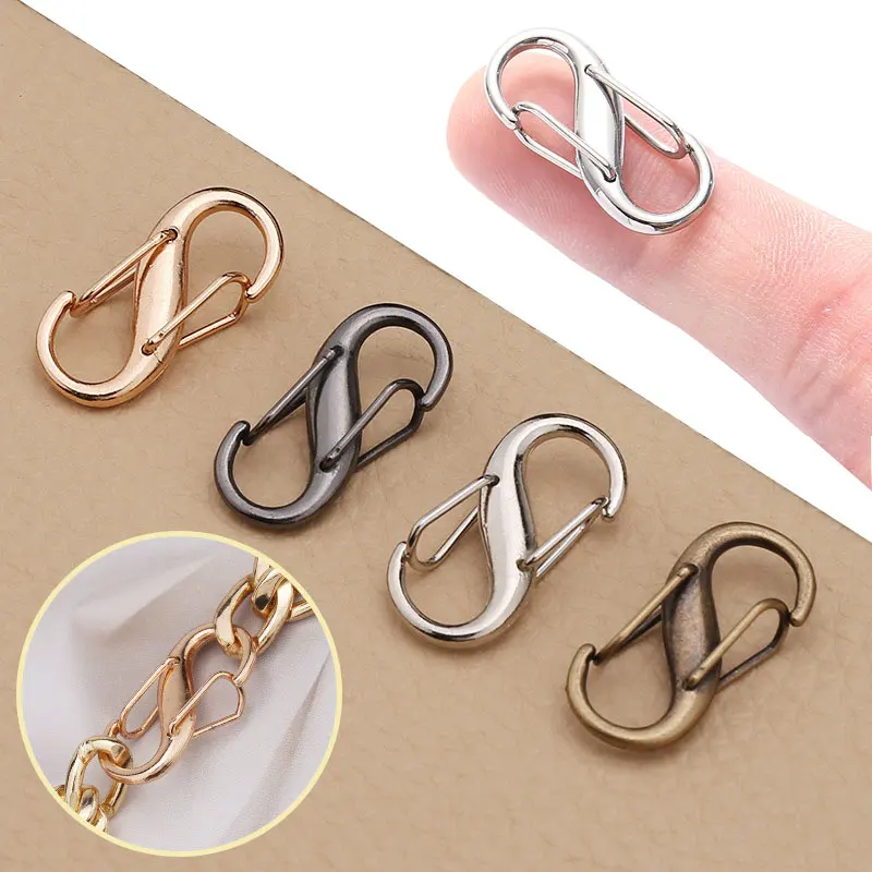 5/10pcs Zipper Locks S Buckle Double Opening Clasps Hooks Connectors for Backpacks Luggage Zippers Clip Diy Accessories