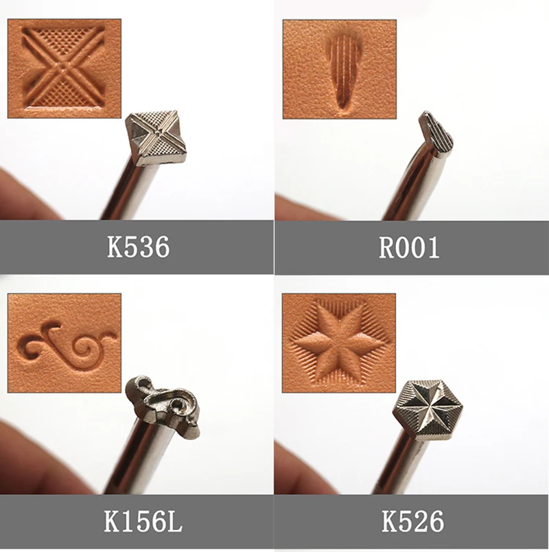 1Pcs Metal Leather Working Saddle Tools Leather Craft Stamps Leather Stamping Pattern DIY Printing Supplies - Image 4