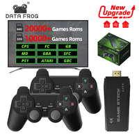 DATA FROG Video Game Console Built in 20000 Retro TV Games For PS1/GBA/FC Portable Wireless Game Stick 4K Support HD TV Output