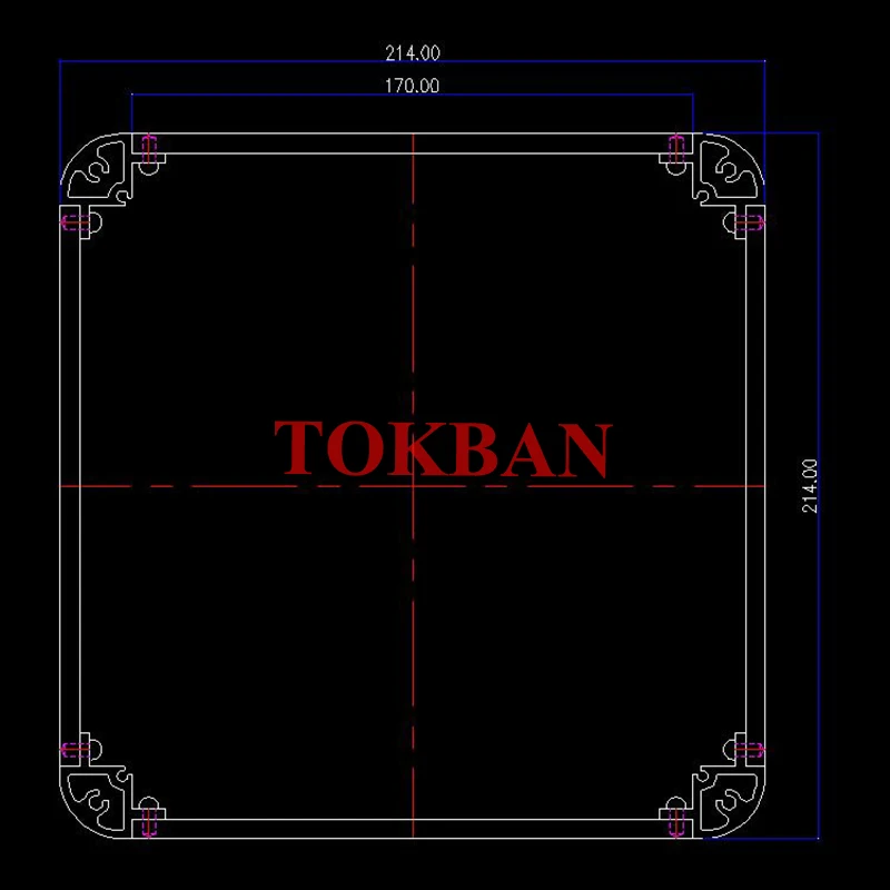 Tokban Audio 2205R 214*214*55mm All Aluminium Digital Amplifier Chassis Enclosure preamplificatore fai da te DAC Decoder Case Shell