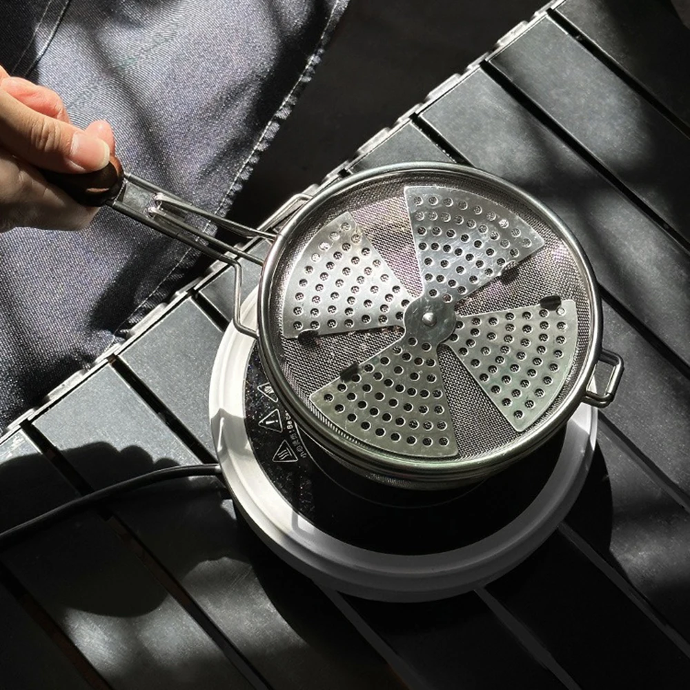 

100g/200g Coffee Bean Roasting Net Stainless Steel Coffee Stir-fried Beans Anti-scalding Handle Large Capacity Nut Roasting Net