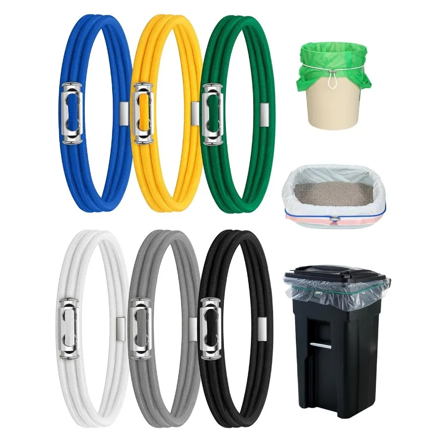 

Garbage Can Bands Cord Lord Design Adjustable Large Trash Can Rubber Bands Fits 8-33 Gallon Trash Cans Multution Bands Litter B