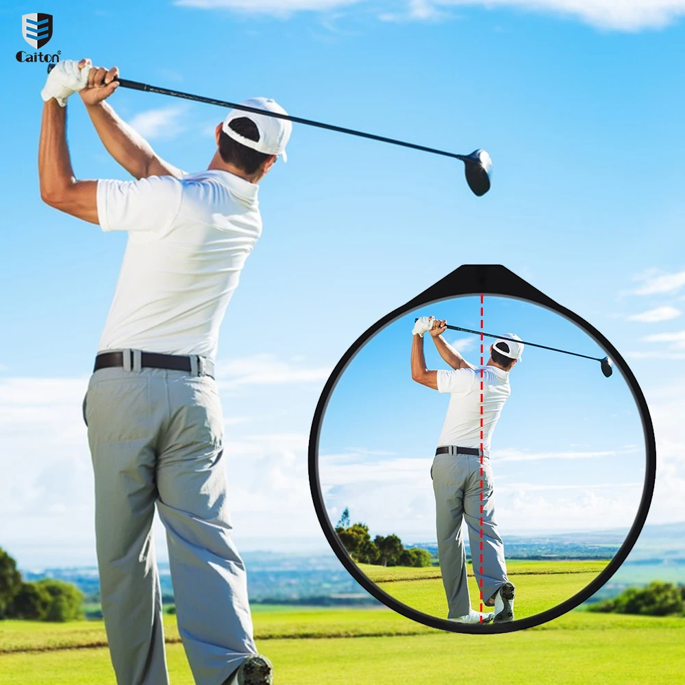 Caiton Golf Swing Mirror - Designed for Beginners, Adjustable Convex Mirror, Improve Swing - The Ideal Gift for Golf Fans